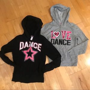 Justice sz7 girls dance hoodies